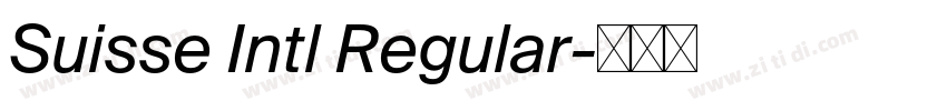 Suisse Intl Regular字体转换